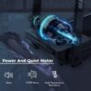 Folding Electric 3.5Hp Treadmill Medium Running Machine Motorised Gym 330Lb, Portable Compact Treadmill Foldable For Home Gym Fitness Workout Jogging Walking, Electric Motorized Power 14Km / H - Gray - Image 4