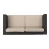 Puerta - Loveseat Outdoor Seating With Water Resistant Cushions - Dark Brown - Image 10