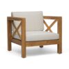 Brava - Modern Club Chair With Water Resistant Cushions - Beige - Image 7