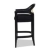 Americana - Mid-Century Modern Cane Back Counter Stool - Jet Black - Image 3
