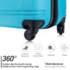 3 Piece Luggage Sets Hardside Spinner Suitcase With Tsa Lock - Blue - Image 3