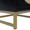 Allen - 2 Drawer Side Table, Display Rack For Bedroom And Living Room, Nightstand Side Table Bedroom Storage Drawer Bedside End Table - Black / Beige - Image 23