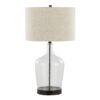 Botella - Contemporary Table Lamp Built In USB Port (Set of 2) - Clear / Oil Bronze / Natural - Image 2