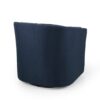 Modern Upholstered Swivel Club Chair With Nailhead Trim - Blue - Image 6