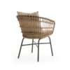 Contemporary Outdoor Patio Chairs With Cushions (Set of 2) - Beige / Black - Image 5