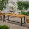Equilibrium - Outdoor Dining Table With Wooden Frame And Slat Top - Teak - Image 7