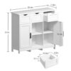 Storage Cabinets, Wooden Floor Cabinet, With Drawers And Shelves Storage Cabinets, Accent Cabinet For Living Room, Bedroom, Bathroom Furniture Home Decor - White - Image 7