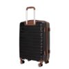 5 Piece Set (20"24"28 +A Travel Bag And A Toiletry Bag), Pp Hardshell Carry On Luggage Set With Tsa Lock Carry On Suitcase Luggage Durable Suitcase - Black - Image 8