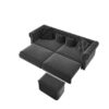 3 In 1 Pull Out Sofa Bed, Convertible Sleeper Sofa Bed, King Size Sofa Bed, Chaise Lounge, Velvet T3 Seater Sofa With Movable Ottoman, Tufted Design - Gray - Image 12