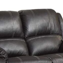 Zuriel - Synthetic Leather Recliner Loveseat - Black