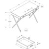 Computer Desk, Home Office, Laptop, Left Right Set-Up, Storage Drawers, Work, Contemporary, Modern - Taupe - Image 4