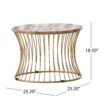 Ameliarae - Handcrafted Boho Mango Wood And Iron Coffee Table - Natural - Image 3