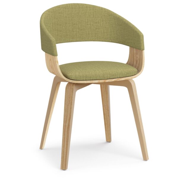 Lowell - Bentwood Dining Chair - Acid Green / Light Brown