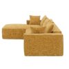 2 Pices Free Combination Minimalist Style Modular Sectional, Wrinkle Resistant Couch Set L Shaped Compressed Sofa For Living Room - Yellow - Image 6