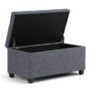 Sienna - Storage Ottoman Bench - Slate Gray - Image 3