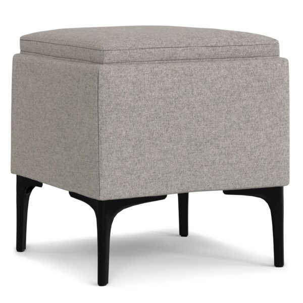 Natasha - Multifunctional Storage Ottoman With Tray - Gray