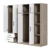 6 Door Wardrobe With Shelves And Drawers - Natural - Image 5