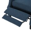 Westeros - Wing Back Fabric Upholstered Recliner - Navy Blue - Image 14