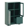 Modern Painted Cabinet With Glass Doors And Drawer - Green - Image 22