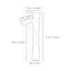 19" 5" Bathroom Sink Combo Rectangular Vessel Vanity Set With Faucet Drop In Ready Ceramic Basin - White / Black - Image 7