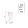 Bookcase, 6 Shelves, 4 Legs - Black - Image 3