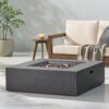 Modern 50, 000 Btu Square Fire Table With Propane Tank - Dark Gray - Image 4