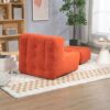 Fluffy Bean Bag Chair, Comfortable Bean Bag For Adults And Children, Super Soft Lazy Sofa Chair With Memory Foam And Ottoman, Indoor Modern Focus Bean Bag Chair For Living Room, Bedroom, Apartment - Red - Image 4