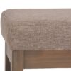 Milltown - Footstool Small Ottoman Bench - Fawn Brown - Image 5