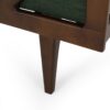 Chic Modern Chaise Lounge With Button Tufting And Bentwood Design - Blackish Green - Image 9