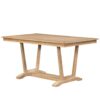 Topmax - 5 Piece Rustic Dining Table Set With 4 Upholstered Chairs, Rectangular Dining Table With Trestle Table Base - Natural - Image 12
