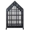 Heavy Duty Dog Cage Pet Crate With Roof & Window On Roof - Black - Image 25