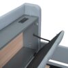 Queen & Twin Long Size Upholstered Platform Bed, Mother & Child Bed With Hydraulic Storage System, Drawer Box, Bedhead Storage Shelf And 2 Pairs Of Sockets & USB Ports - Gray - Image 11