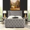 Brooklyn - Queen Tufted Panel Bed Headboard And Footboard Set - Opal Gray - Image 8
