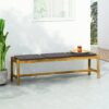 Cambria - Rustic 3 Seater Bench - Teak - Image 2