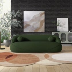 Andrew - Boucle Sofa - Dark Green