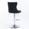 Swivel Velvet Barstools Adjusatble Seat Height From 25-33", Modern Upholstered Chrome Base Bar Stools With Backs Comfortable Tufted For Home Pub And Kitchen Island (Set of 2) - Black - Image 7