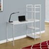Computer Desk For Home Office, Laptop, Storage Shelves, Contemporary And Convenient Design - White - Image 3