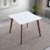 Benton - Modern Top Dining Table - Brown / Walnut Brown / White - Image 3