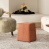 Clyde - Tapered Square Upholstered Ottoman - Spice Orange - Image 6