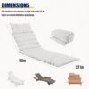 2 Piece Outdoor Chaise Lounge Chair Cushion Replacement Set - Gray - Image 3