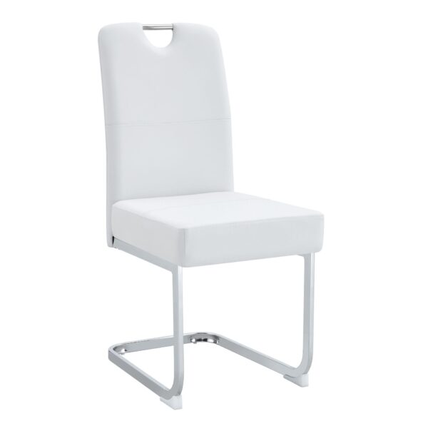 Coaster Home Furnishings White Dining Chairs With Built In Spring Packages & Ergonomic Design (Set of 4) Upholstery - White