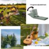 Foldable Portable Camping Chair With Carry Bag 14 Position Adjustable Recliner For Adults Cotton & Metal Frame For Outdoor Travel, Picnic, Or BBQ - Light Green - Image 6