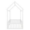 Wood House Bed With Fence And Door - White - Image 9