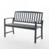 Farmhouse Style Loja Bench Outdoor Seating - Dark Gray - Image 5
