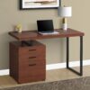 Computer Desk For Home Office, Laptop, Left, Right Set - Up, Storage Drawers, Durable Construction - Cherry - Image 3
