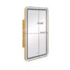 Rectangle Medicine Cabinet Mirror Bathroom Mirror With Storage Wall Mounted Medicine Mirror Cabinet With LED - Gold - Image 3
