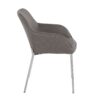 Daniella - Contemporary Dining Chair (Set of 2) - Chrome / Gray - Image 3