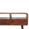 Triple Curved Console Table - Brown - Image 4