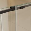 Semi Frame Single Sliding Shower Door, 304 Stainless Steel, 5 / 16" Tempered Clear Glass - Matte Black - Image 7
