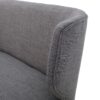 Classic Upholstered Loveseat With Curved Backrest - Gray - Image 11